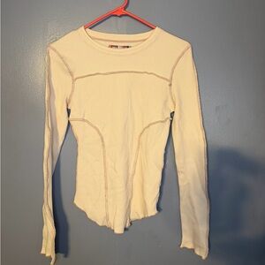 Urban Outfitters Cream Long Sleeve Top